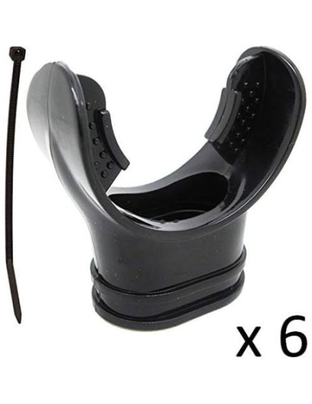 Boquillas de Octopus Scuba Choice con Correa - Paquete de 6