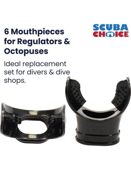 Boquillas de Octopus Scuba Choice con Correa - Paquete de 6
