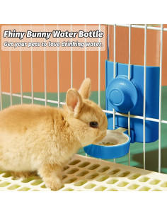 Botella de Agua Colgante Fhiny para Mascotas 600ml 2 PCS Azul 2