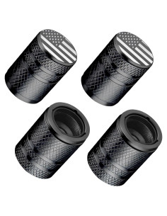 Tapas de Válvula de Neumático DESOUL - Paquete de 4 - Metal y Plástico