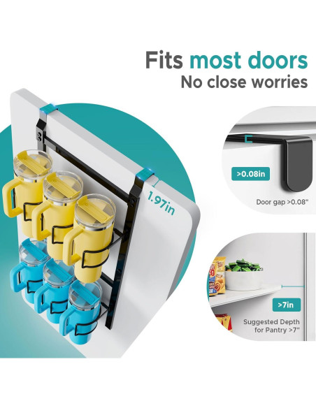 Soporte para Botellas de Agua DOPHCOZFFY 6 Ganchos Acero al Carbono