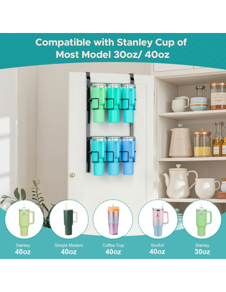 Soporte para Botellas de Agua DOPHCOZFFY 6 Ganchos Acero al Carbono