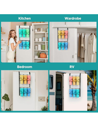 Soporte para Botellas de Agua DOPHCOZFFY 6 Ganchos Acero al Carbono