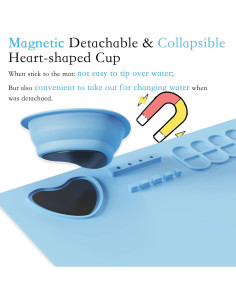 Mat de Pintura de Silicona Svartur 50.8x40.6 cm con Taza y Pinceles 2