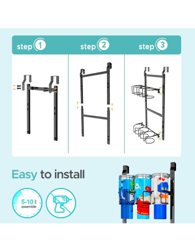 Soporte para Botellas de Agua DOPHCOZFFY 6 Ganchos Acero al Carbono