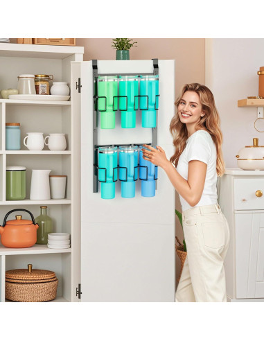 Soporte para Botellas de Agua DOPHCOZFFY 6 Ganchos Acero al Carbono