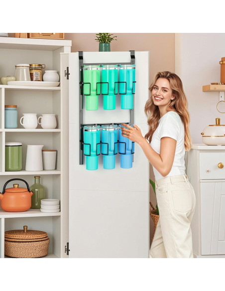 Soporte para Botellas de Agua DOPHCOZFFY 6 Ganchos Acero al Carbono