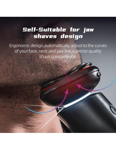 Afeitadora Eléctrica Beici X2 3D Impermeable Carga Tipo-C