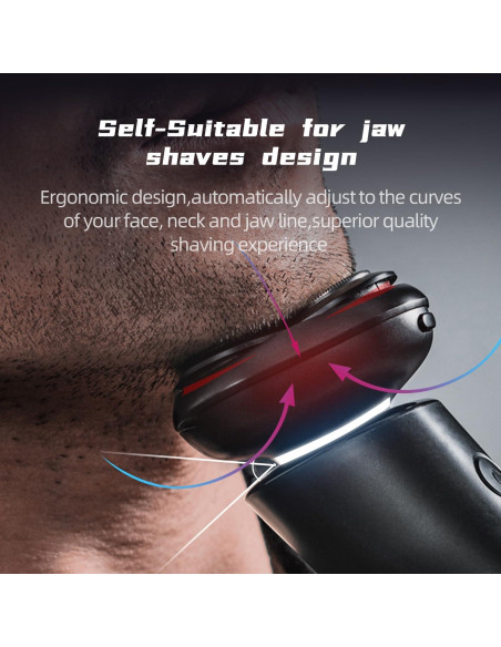 Afeitadora Eléctrica Beici X2 3D Impermeable Carga Tipo-C