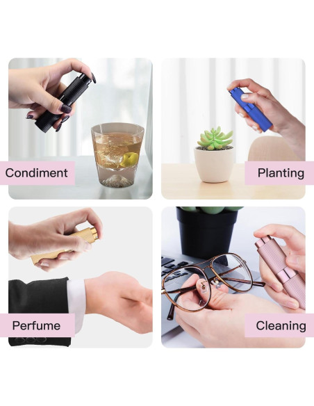 Atomizador de Perfume Rellenable Tekson 2PCS 8ml Negro