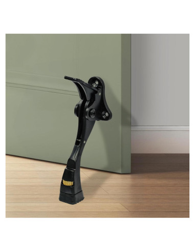 Tope de puerta GoldPig Kickdown, 10 cm, negro, 1 paquete