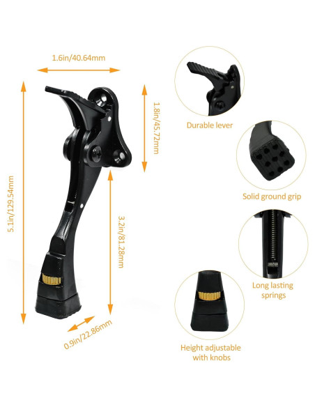 Tope de puerta GoldPig Kickdown, 10 cm, negro, 1 paquete Tope de puerta GoldPig Kickdown, 10 cm, negro, 1 paquete