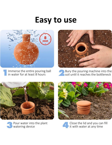 Ollas de Riego Automáticas Lovely Ran 15 cm Terracota