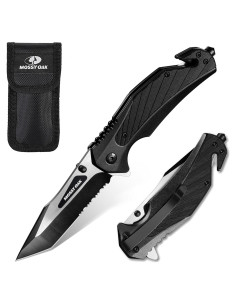 Cuchillo Plegable MOSSY OAK 12,07 cm con Rompedor de Cristales