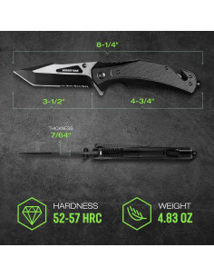 Cuchillo Plegable MOSSY OAK 12,07 cm con Rompedor de Cristales 2