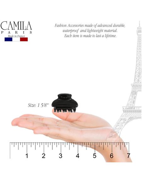 Clip de Pelo Francés Camila Paris CP3554 Negro 3.81 cm