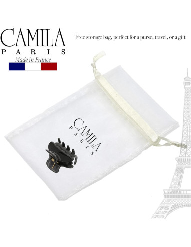 Clip de Pelo Francés Camila Paris CP3554 Negro 3.81 cm