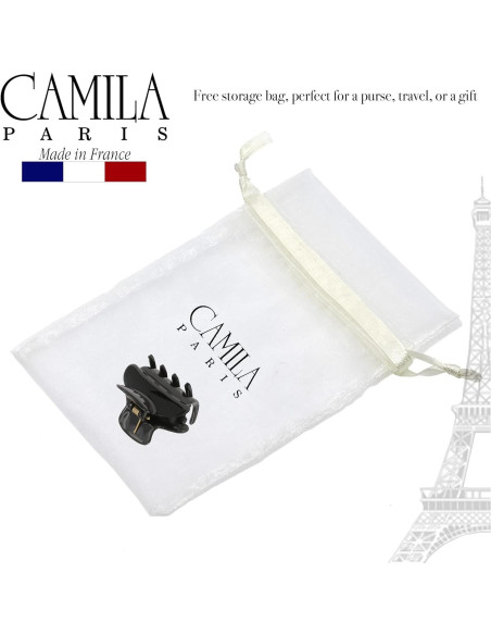 Clip de Pelo Francés Camila Paris CP3554 Negro 3.81 cm