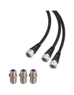 Divisor de Cable Coaxial F Macho a Doble F Macho 30cm 2