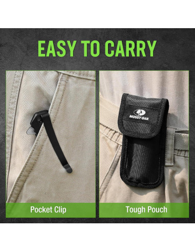 Cuchillo Plegable MOSSY OAK 12,07 cm con Rompedor de Cristales