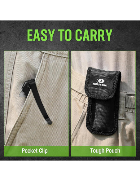 Cuchillo Plegable MOSSY OAK 12,07 cm con Rompedor de Cristales