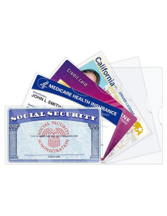 Paquete de 6 fundas protectoras transparentes LIEMAND para tarjetas