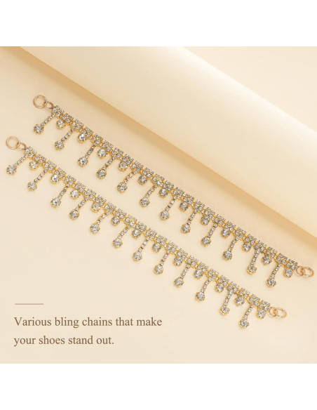 Cadenas de Zapatos Bling Bellaqueo para Niñas - Borlas Doradas