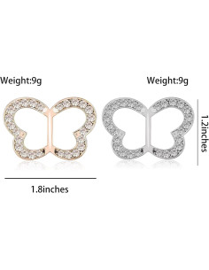 Anillo de Bufanda Mariposa ROFARSO 2 Piezas Joyería Cristal 2