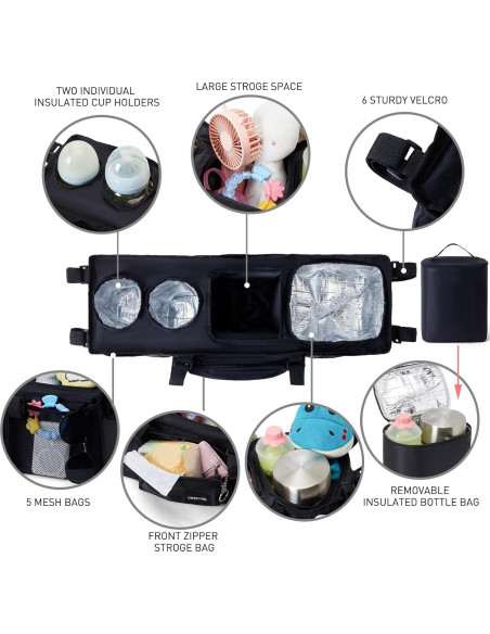 Organizador de Cochecito Doble Bob Duallie con 2 Portavasos