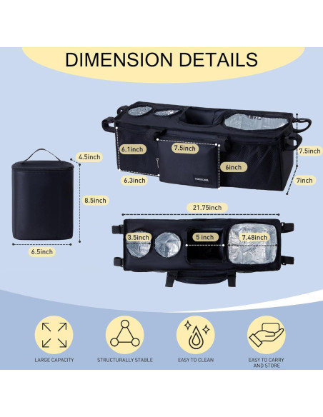 Organizador de Cochecito Doble Bob Duallie con 2 Portavasos