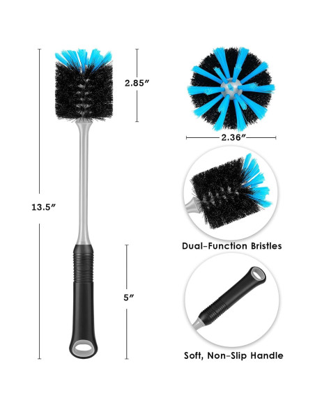 Cepillo de Limpieza Flexible MOSOLAN 34.3 cm 2 Unidades