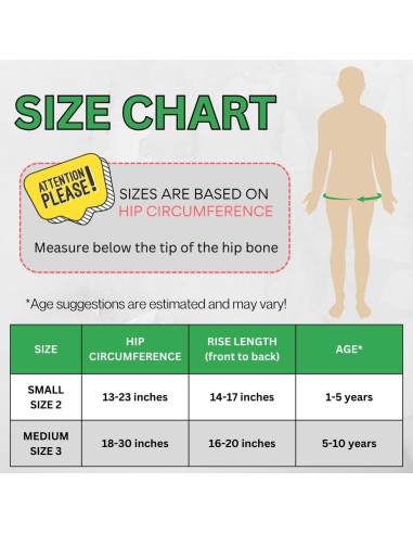 Pañal de Tela Híbrido EcoAble 3 en 1 para Niños 1-10 Años