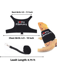 Arnés Ajustable para Dragón Barbudo WEVONIGU con Correa 2