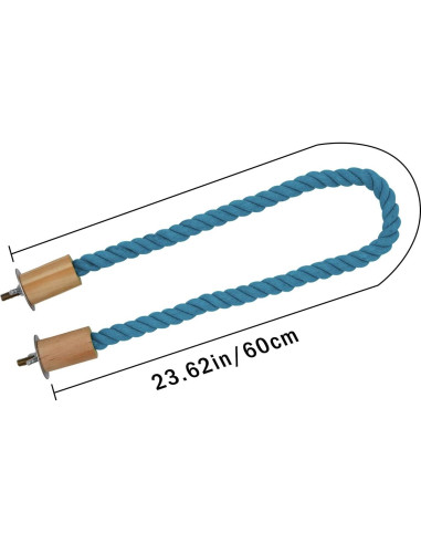 Paquete de 2 Perchas de Cuerda para Aves Dnoifne 60 cm