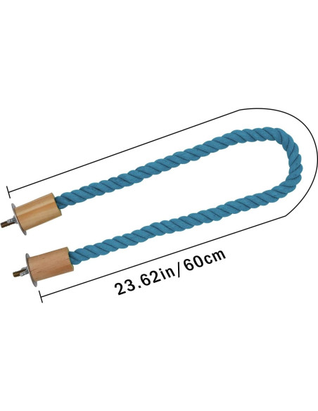 Paquete de 2 Perchas de Cuerda para Aves Dnoifne 60 cm Paquete de 2 Perchas de Cuerda para Aves Dnoifne 60 cm