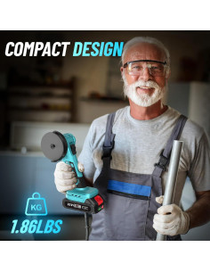 Amoladora Angular Inalámbrica Seesii 21V 19000 RPM 3" 2