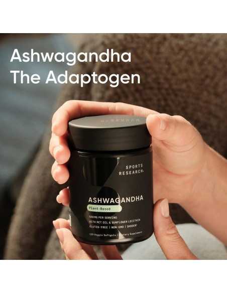 Softgels de Ashwagandha Sports Research 60 Cápsulas Veganas