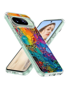 Funda Transparente TPU Gxmeuie para Google Pixel 9/9 Pro Colorida