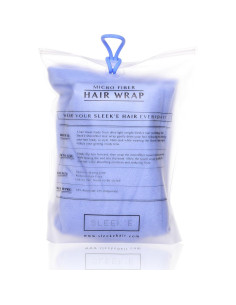 Toalla de Microfibra para Cabello Sleek'e Azul Bebé 66x25 cm 2