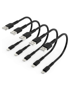 Cable USB a Lightning 15 cm ULIFTUS 5Pack Carga Rápida