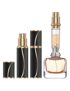 Atomizador de Perfume Rellenable YIERSO 10ml Cuero Negro
