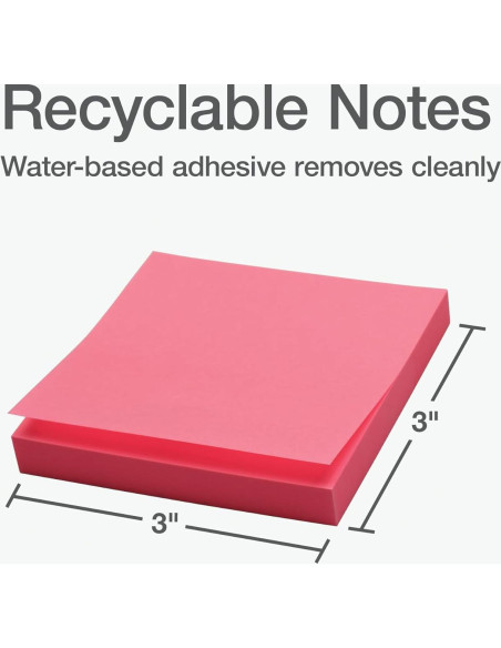 Notas Adhesivas Redi-Tag 7.62x7.62cm, Paquete de 8 Colores Brillantes