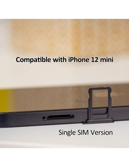 Bandeja SIM para iPhone 12 Mini Ewparts - Reemplazo Negro