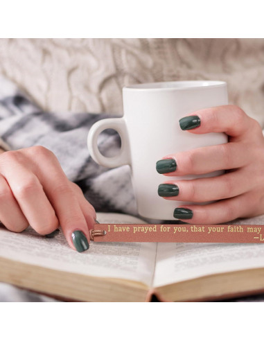 10 Marcadores de Cuero Skyygemm con Versículos Bíblicos