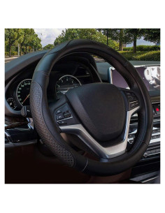 Cubierta de Volante de Cuero Valleycomfy 37-39cm Antideslizante