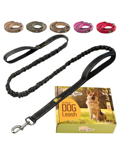 Correa Táctica Bungee para Perros Adityna 1.8m-2.3m Negra