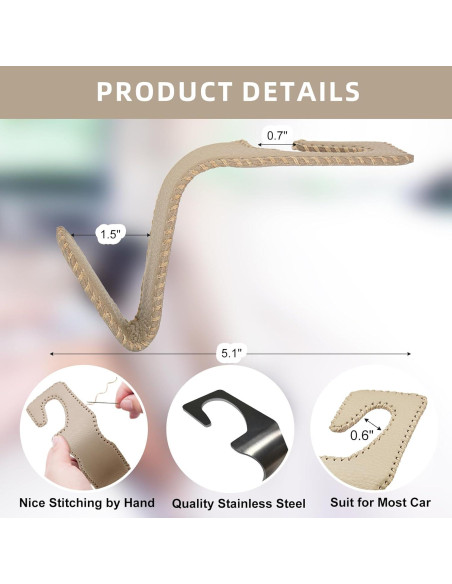 Ganchos para Bolsos de Auto Etre Jeune Beige - Paquete de 2