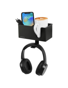 Organizador de Escritorio Clip-on 3-en-1 Rosline Negro