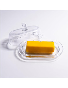 Plato de Mantequilla QIANCHANG Ovalado con Tapa 19 cm 2