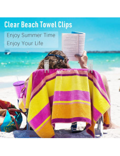 Pinzas para Toallas de Playa Lzttyee - Set de 8 Clips Antiviento 2